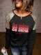 Valentine's Day Letter Graphic Long Sleeve Top