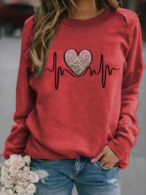 Valentine Heart Graphic Sweatshirt