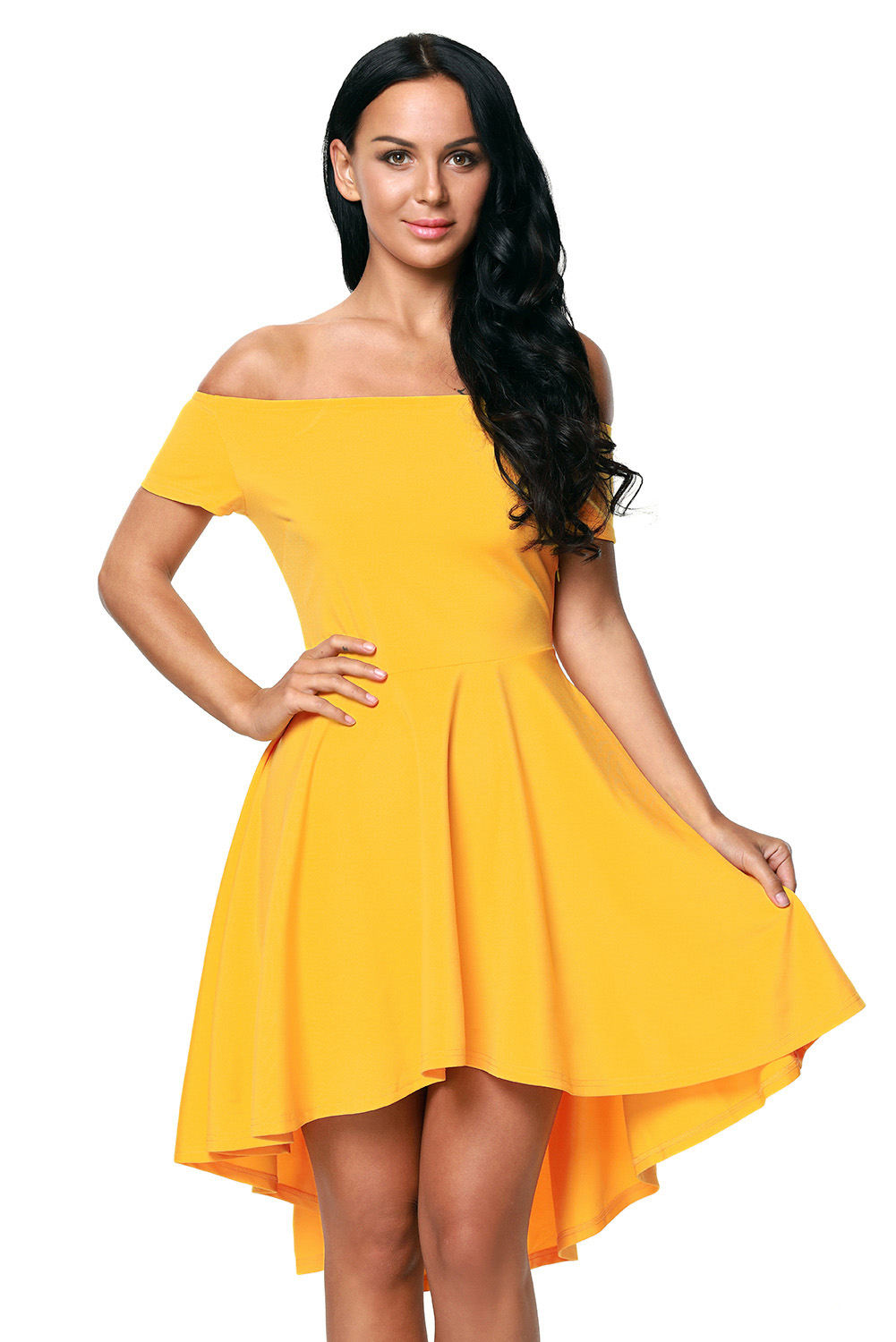 Yellow All The Rage Skater Dress - (US 12-14)L