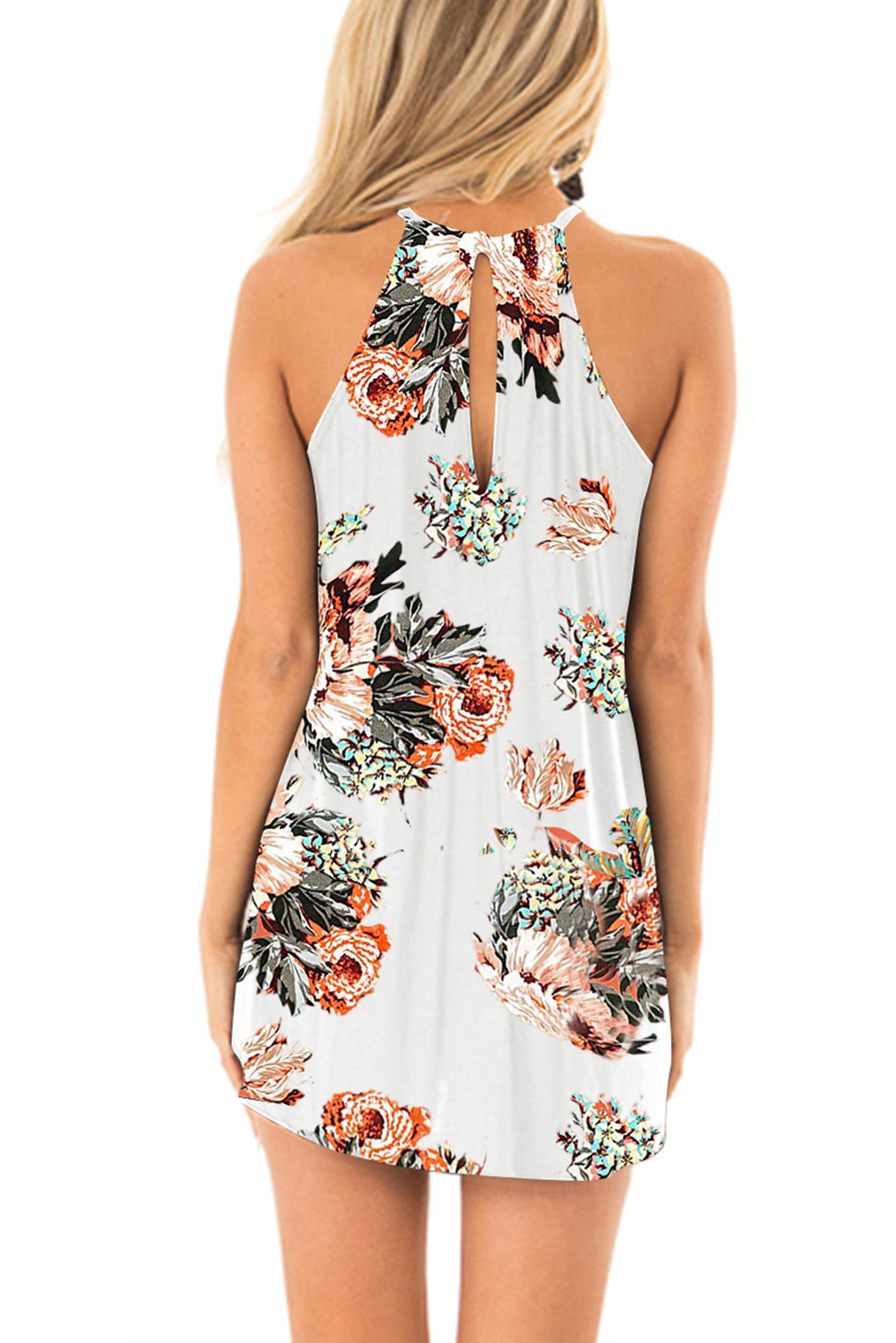 US5.6 Floral Print Flowy Sleeveless Top with Crochet Detail Wholesale