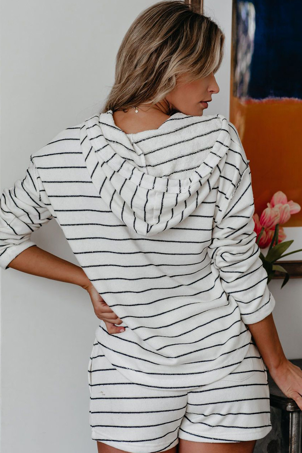 hoodie and shorts lounge set