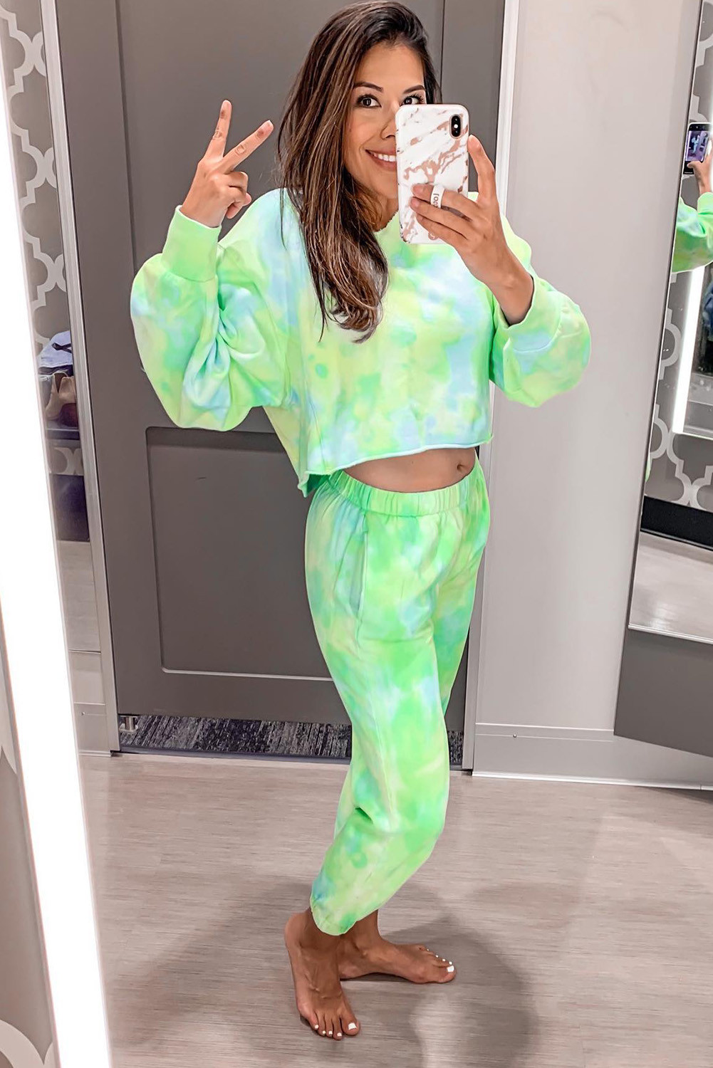 tie dye sweatpant set