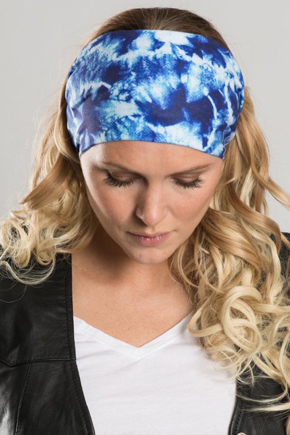 US2 Blue Tie Dye Print Multifunctional Bandanna Headband Wholesale Online