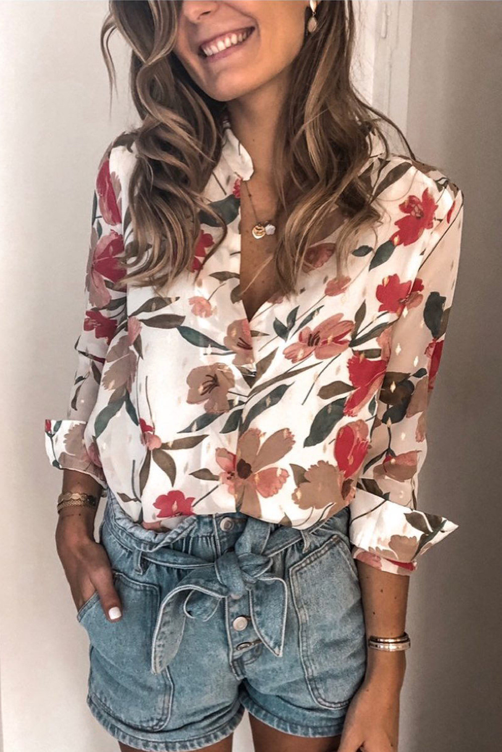 white floral shirt womens