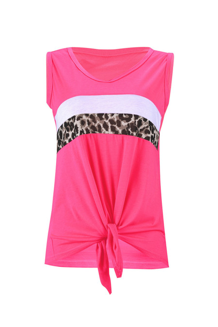 pink leopard tops