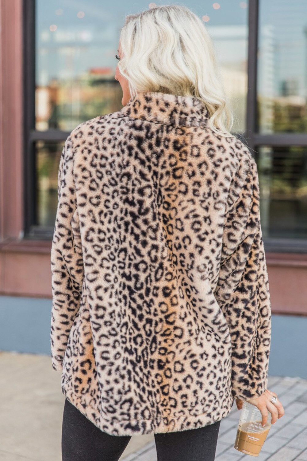 leopard pullover fleece