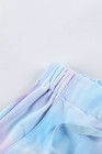 Multicolor Print Drawstring Casual Elastic Waist Pocketed Shorts