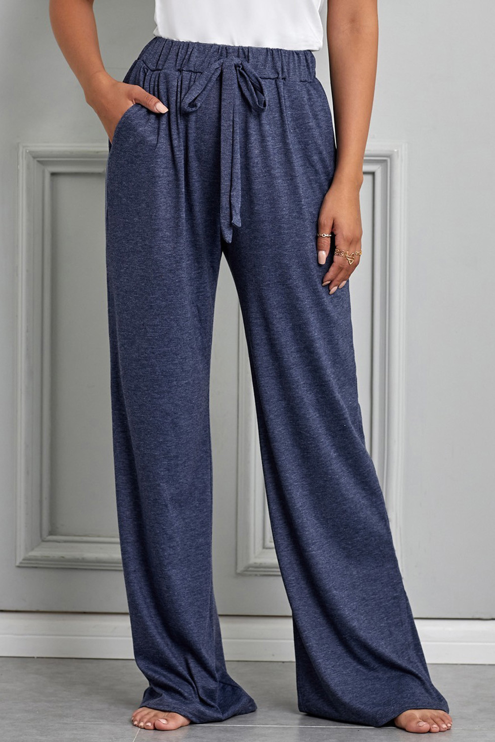 navy drawstring pants