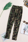 Floral Hollow Out Camo Printed Skinny Leggings