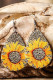Fashion Leopard Sunflower Earrings