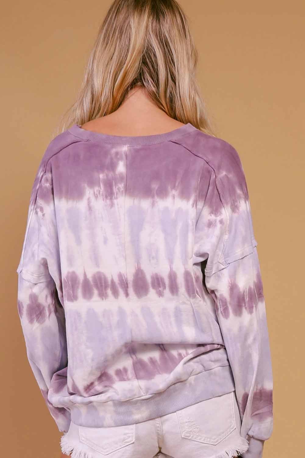 women's purple tie dye shirt