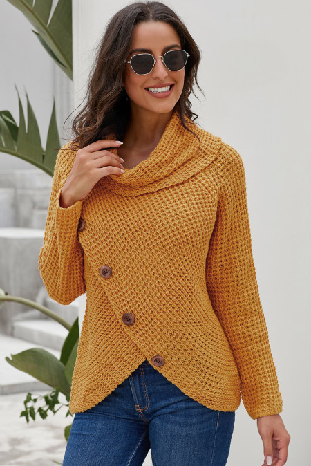 mustard turtleneck outfit