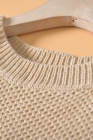 Suéter pullover de textura de red de bloque de color azul