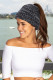 Gray Knitted Ponytail Hat