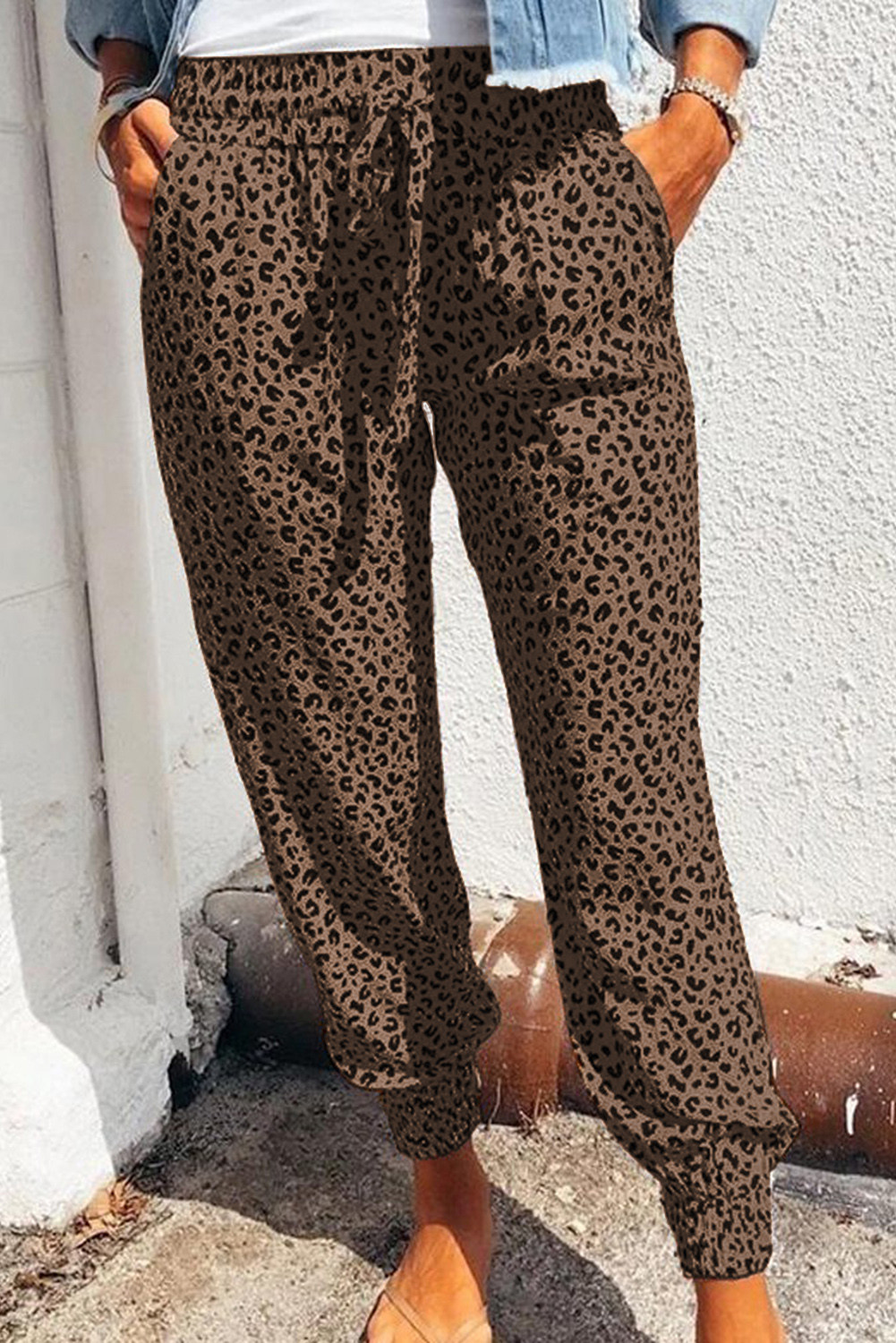 breezy leopard joggers