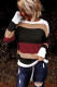 Red Colorblock Knit Sweater