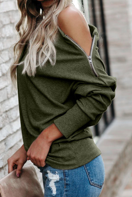 green ribbed pants
