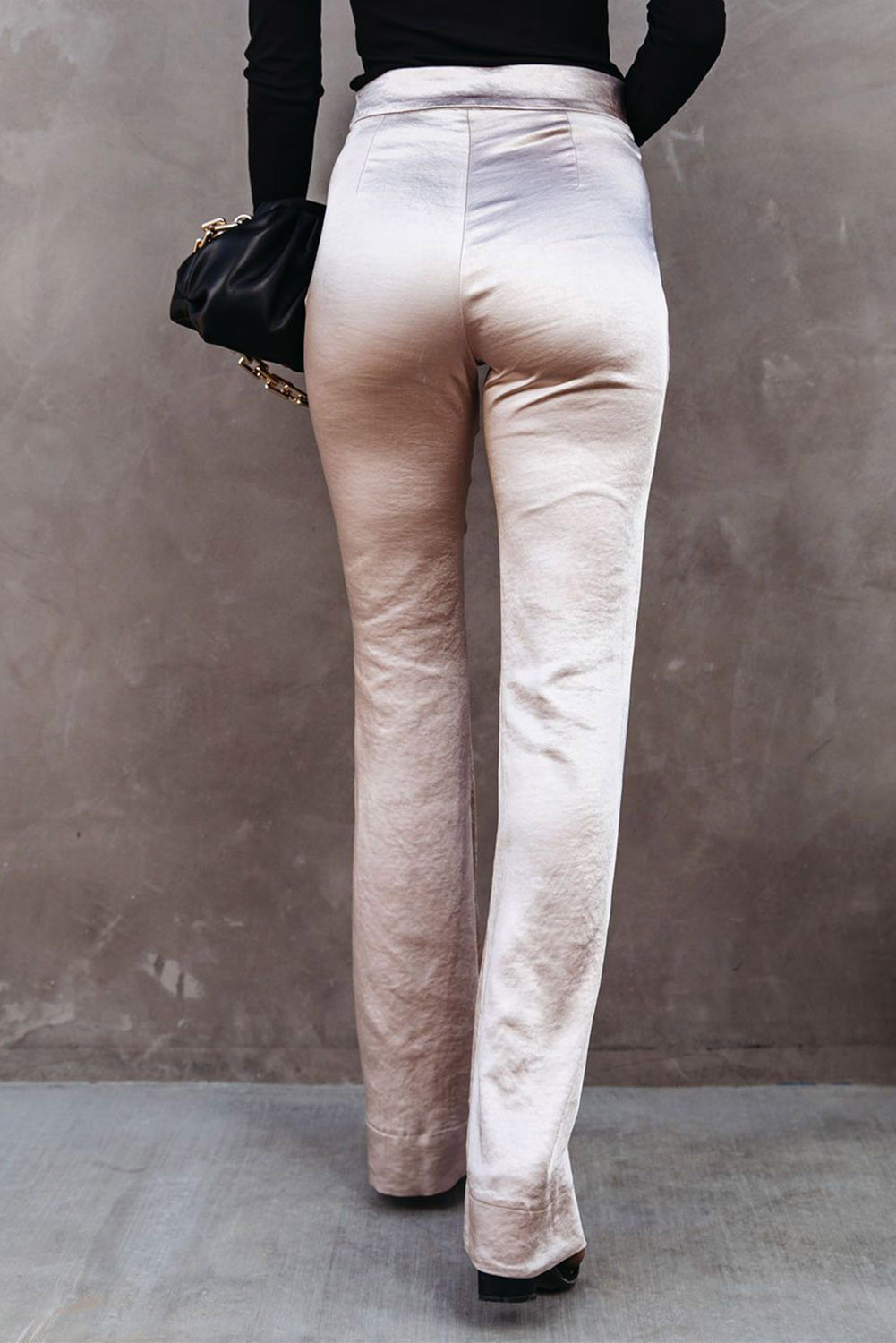 white satin pants