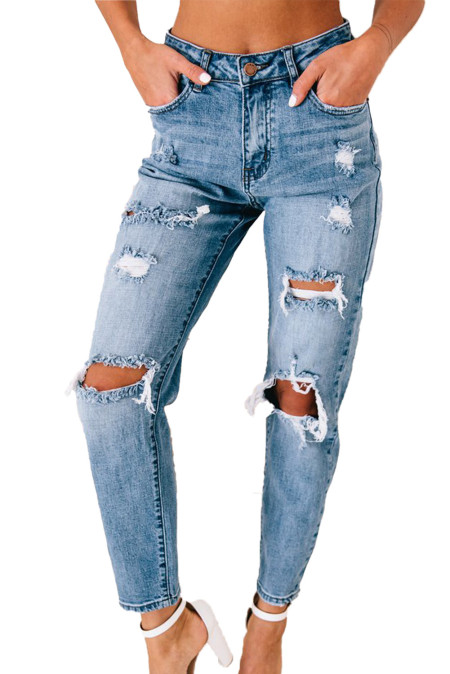 light blue distressed jeans mens