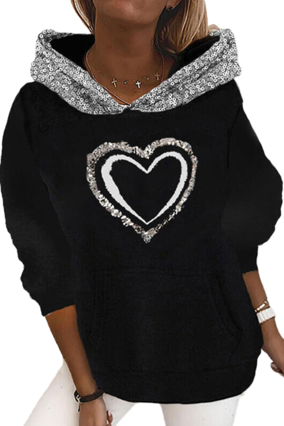 sequin star and heart jacket