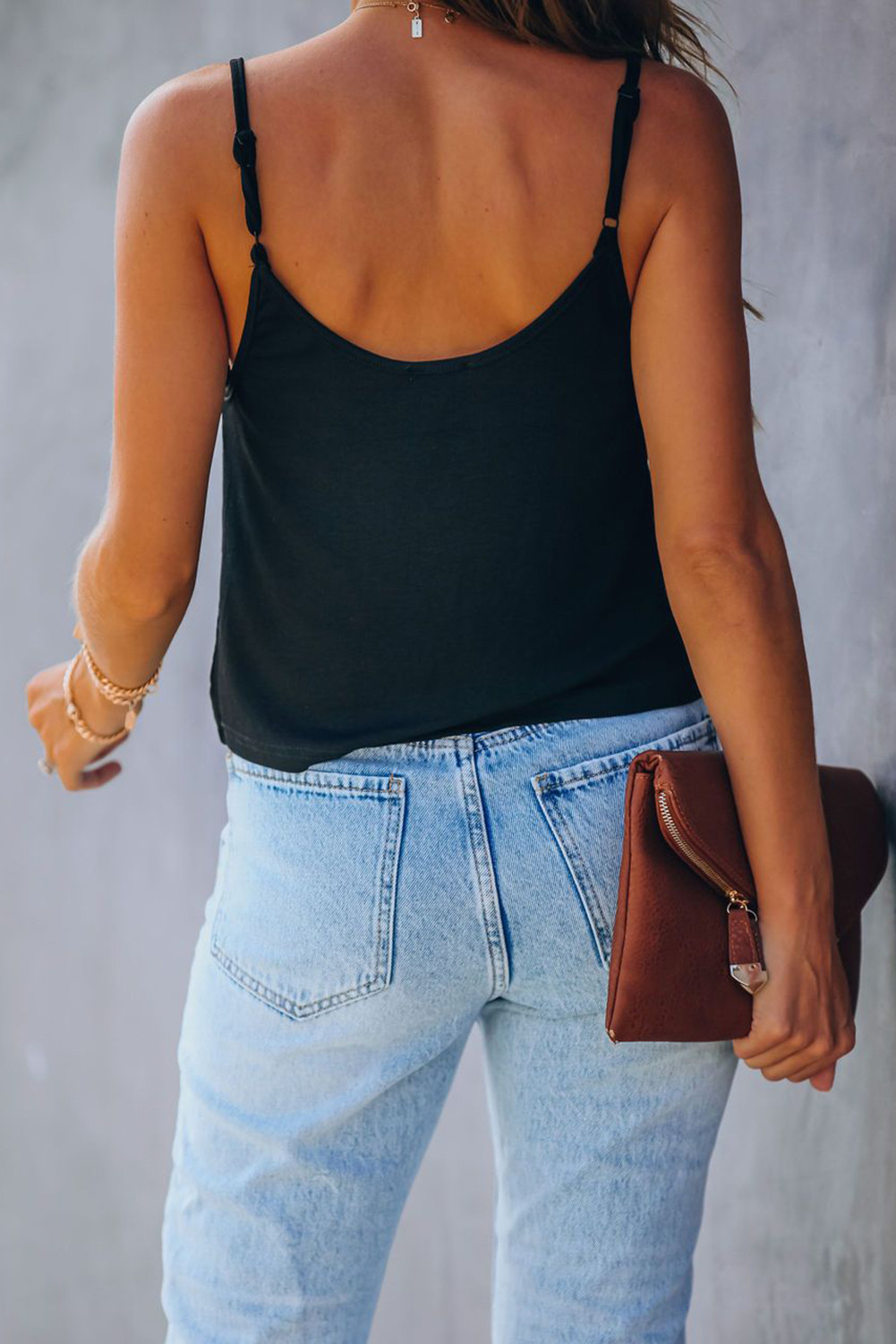 ruched drawstring tank top