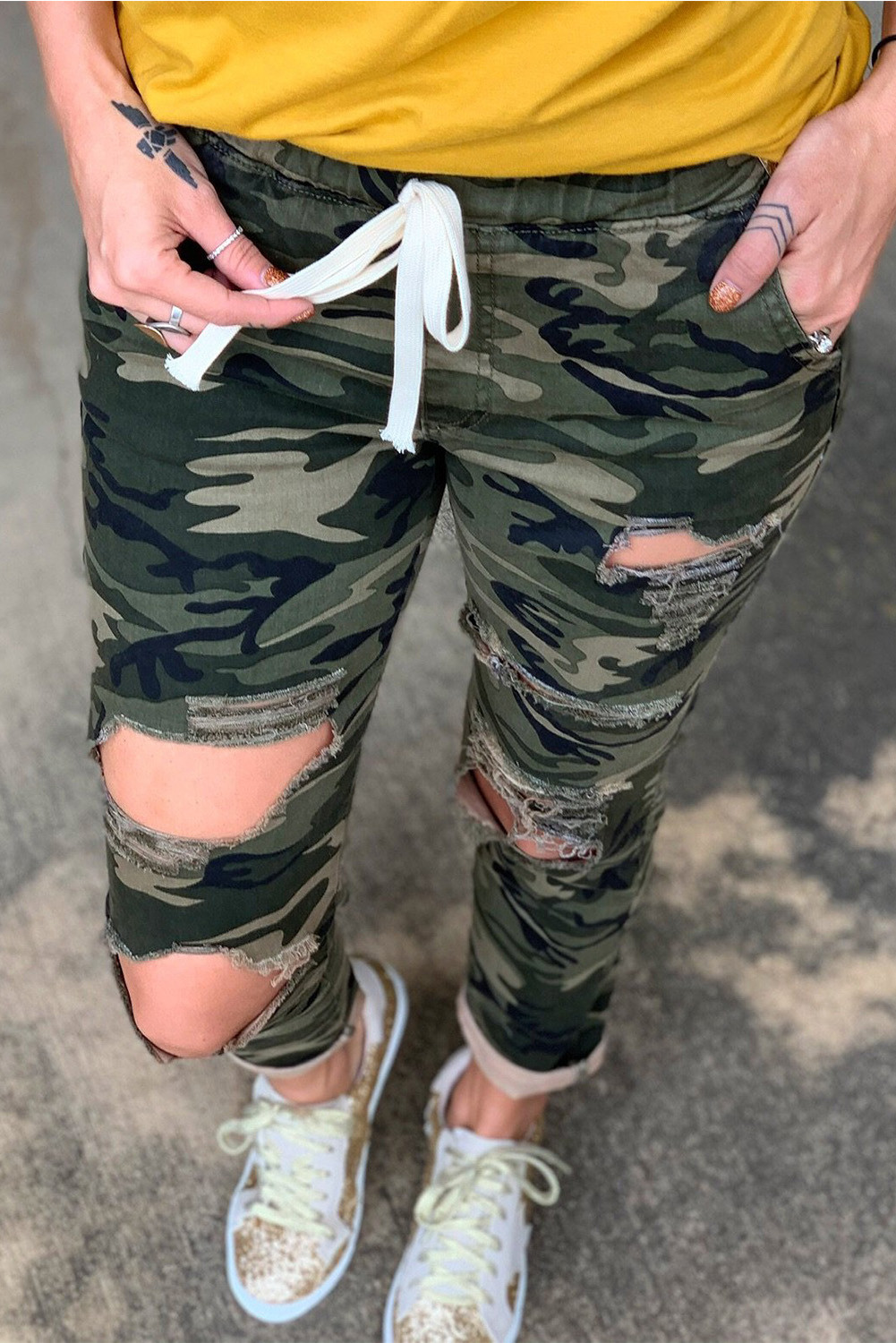 light green camo pants