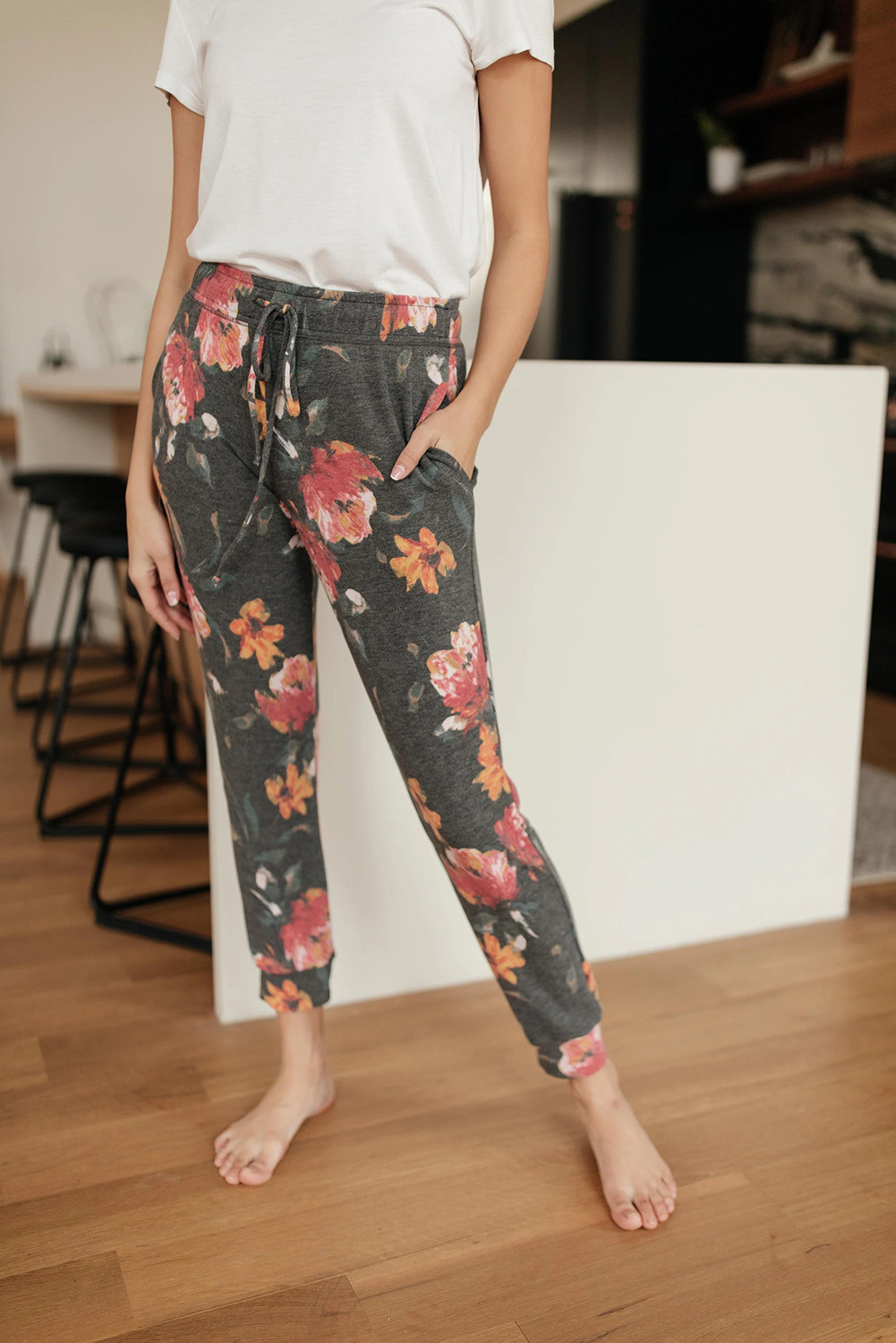 floral casual pants