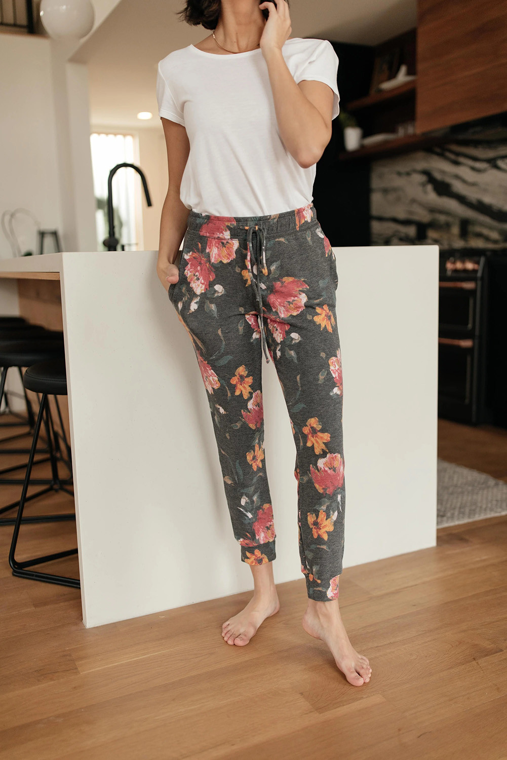 floral casual pants