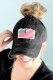 Черная кепка-булочка с флагом США