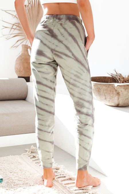 green tie dye joggers