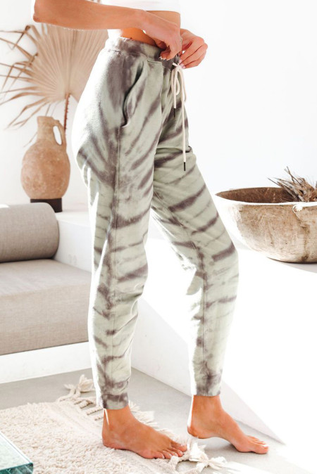 green tie dye joggers