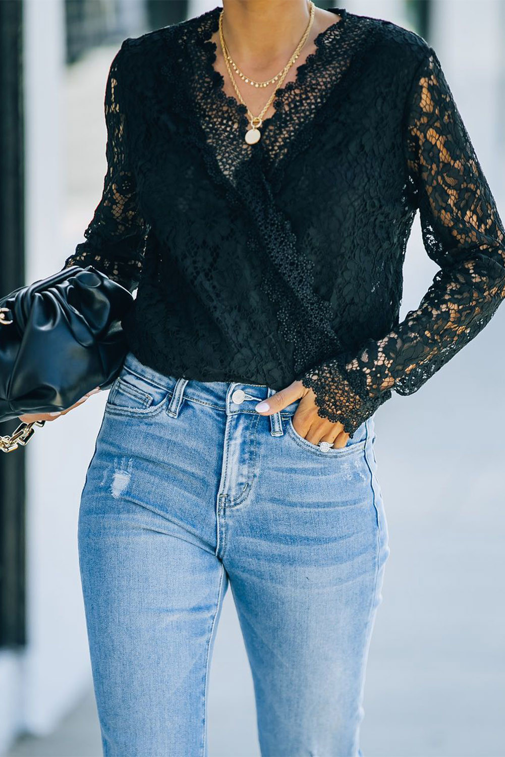 Black Lace Shirt 17140