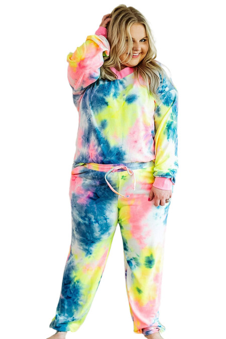 tie dye plus size sweatsuit