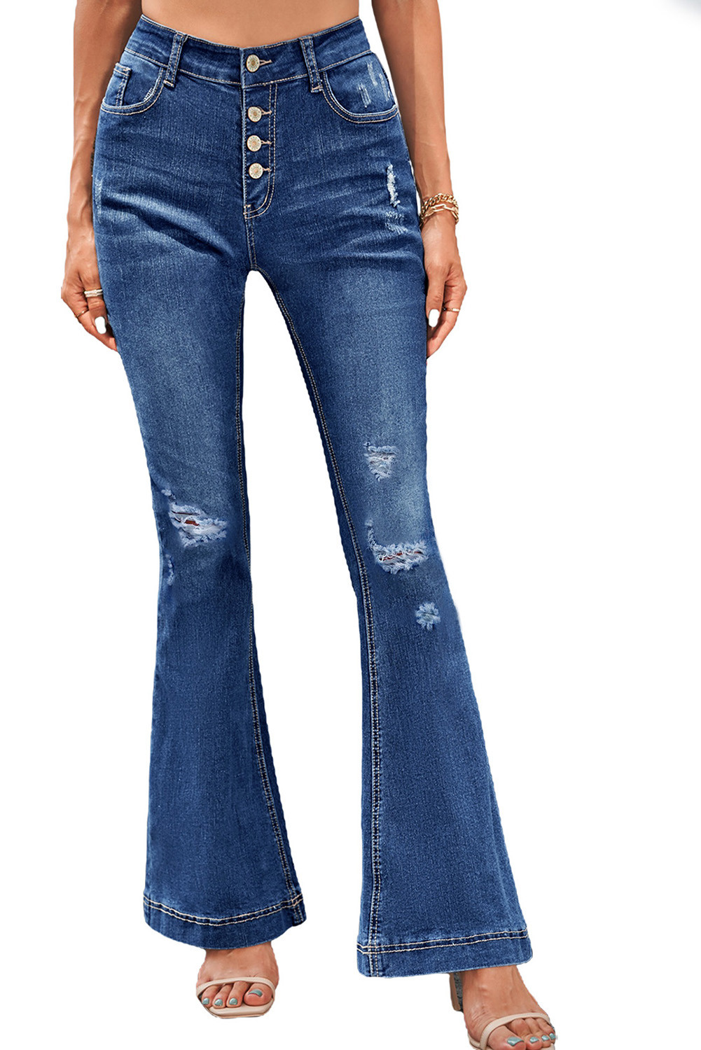 blue mid rise jeans