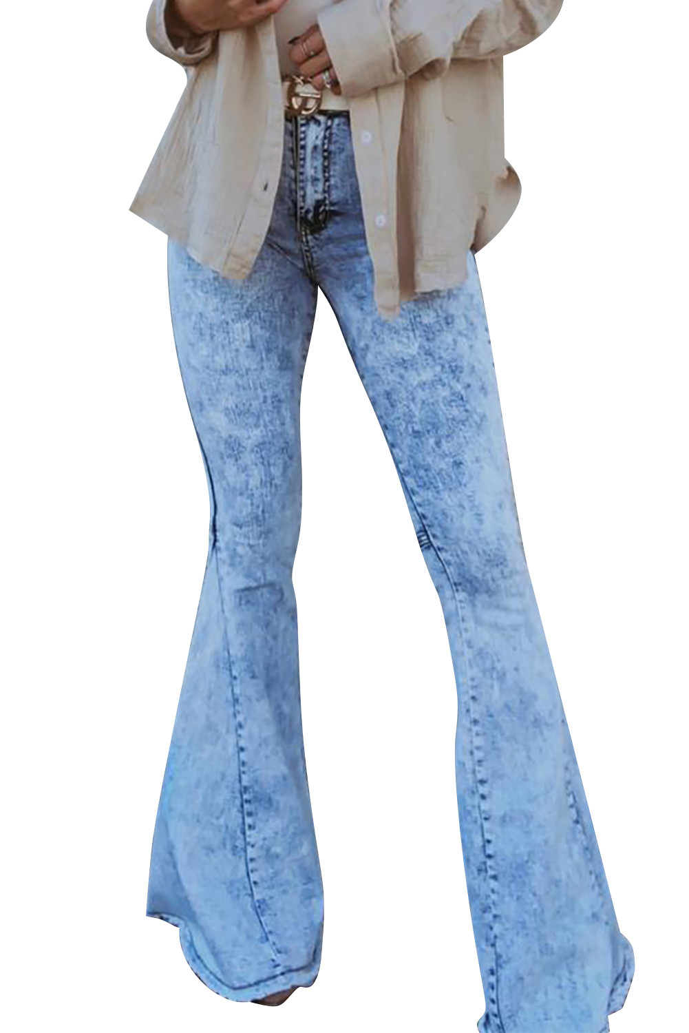 sky blue high waisted jeans