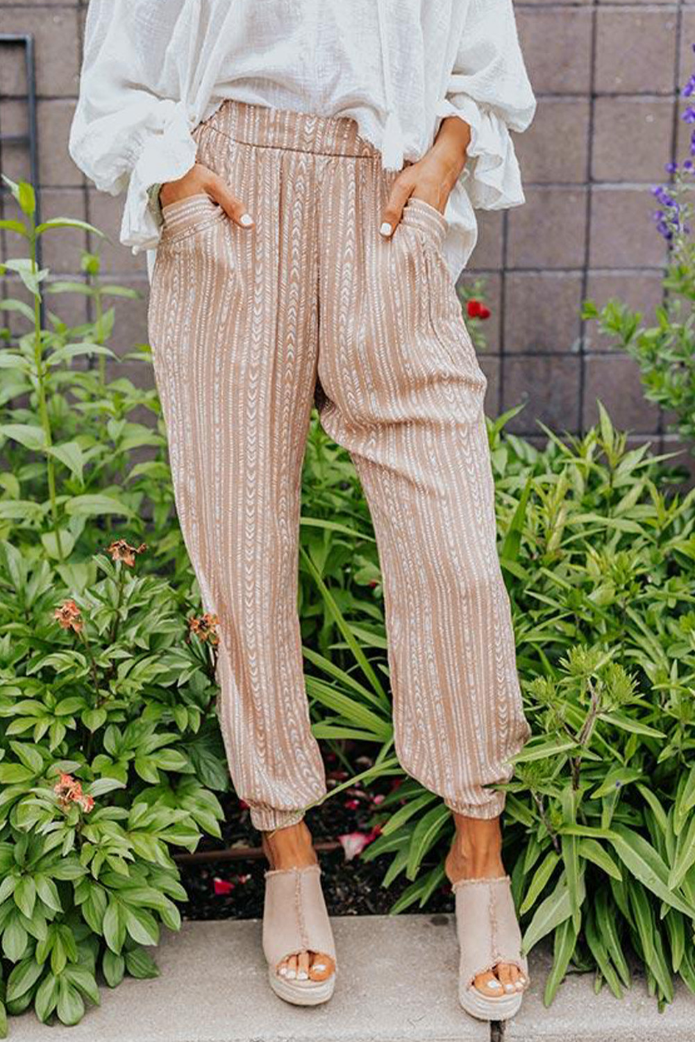striped ankle pants