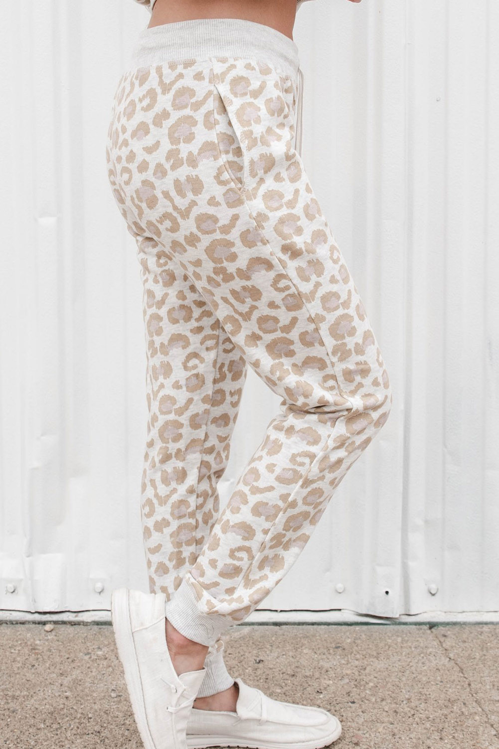 women's leopard joggers