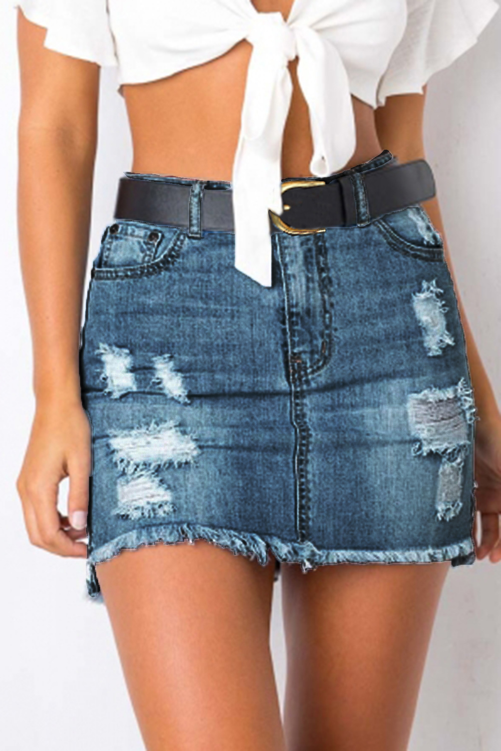 Shop Latest Full Denim Skirts Online | Clove Jeans Skirts UK