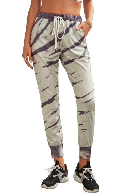 green tie dye joggers