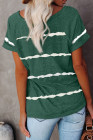 Camiseta holgada con estampado de rayas verdes