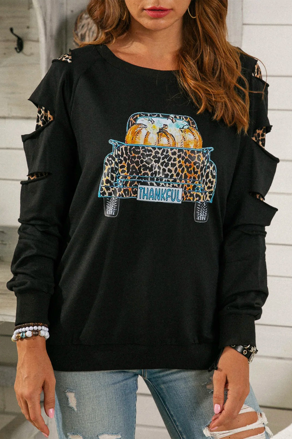 black cat pumpkin sweatshirt