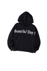 Black Beautiful Day Letters Graphic Hoodie