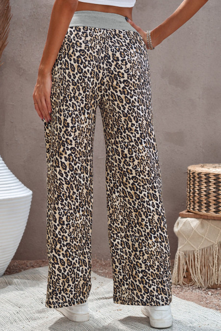 graphic print wide leg pants