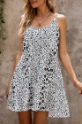White Tiered Leopard Babydoll Dress