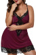 Wine Red Venecia Chemise with Lace Trim