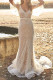 Sexy V Neck Botanical Lace Wedding Party Dress