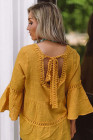 Crochet 3/4 Flared Sleeve Shirt