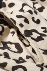 Conjunto de salón con camiseta y pantalón de chándal con cuello en V y talla grande de leopardo
