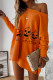 Halloween Pumpkin Letter Print Sweatshirt Minikleid