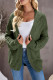 Green Chunky Wide Long Sleeve Knit Cardigan